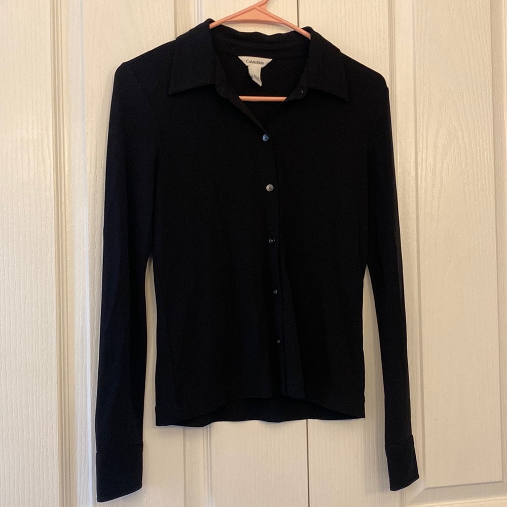 Calvin Klein Women’s Black Button Down